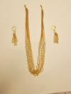 Moti Necklace Earring Set (White Beads)